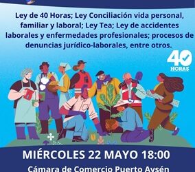 Puerto Aysén: Invitan a conversatorio sobre normativa laboral como la ley 40 horas y de conciliación de la vida personal, familiar y laboral, entre otros