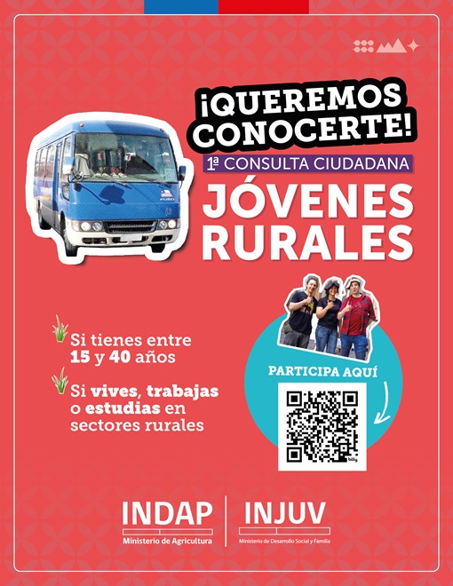 NUEVAS GENERACIONES CAMPESINAS: INDAP LANZA INÉDITA CONSULTA CIUDADANA PARA CONOCER Y ESCUCHAR A LAS JUVENTUDES RURALES DE TODO EL PAÍS
