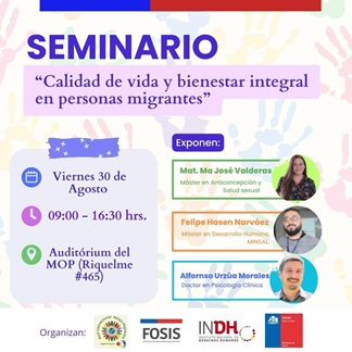 Invitan a personas migrantes a participar en Seminario de Calidad de Vida y Bienestar