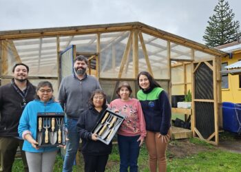 Vecinas del Hogar Protegido de Puerto Aysén comienzan trabajo terapéutico en invernadero con apoyo de Empresas Bahamonde
