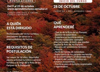 Lanzan curso gratuito sobre la Ruta de los Parques de la Patagonia para el sector turístico