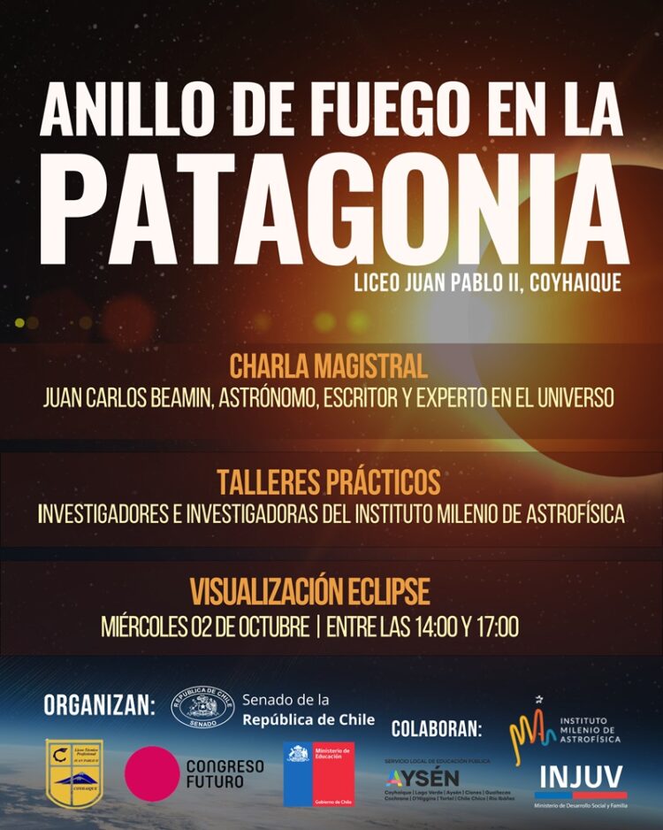 “ANILLO DE FUEGO EN LA PATAGONIA”: CONGRESO FUTURO E INSTITUTO MILENIO DE ASTROFÍSICA PRESENTAN SU PROPIA PARRILLA DE ACTIVIDADES ENFOCADA EN ESTUDIANTES AISENINOS