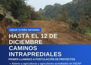 INDAP ABRE CONCURSO DE CAMINOS INTRAPREDIALES PARA LA AGRICULTURA FAMILIAR CAMPESINA EN AYSÉN CON FINANCIAMIENTO GORE AYSÉN