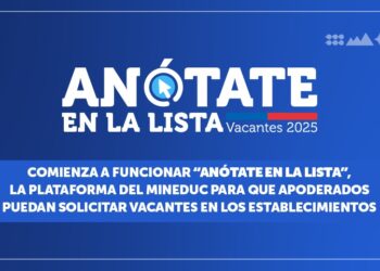 Comienza a funcionar “Anótate en la Lista”, la plataforma del Mineduc para que apoderados puedan solicitar vacantes en los establecimientos