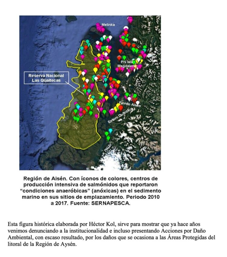 Liberan completo informe sobre el impacto ambiental de 30 años de salmoneras en áreas protegidas de Aysén