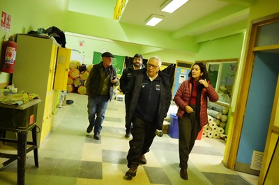 Delegado Presidencial Regional y Seremi de Educación monitorean obras en Liceo de Villa O’Higgins previo al inicio del año escolar 2025