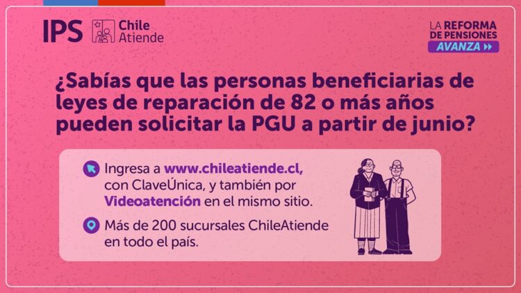 Personas beneficiarias de leyes de reparación de 82 o más años