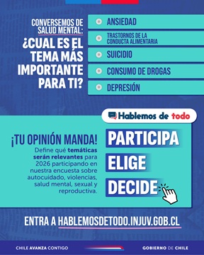 INJUV abre consulta digital para que las juventudes elijan los temas que se priorizarán en “Hablemos de Todo”