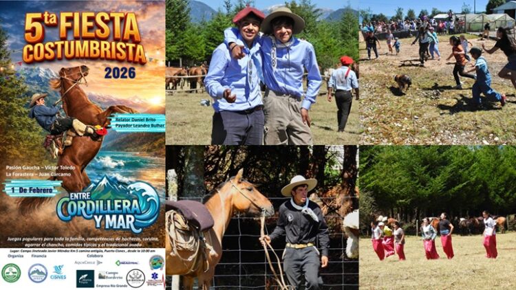 Jineteadas, asado y tradiciones: este domingo se vive “Entre Cordillera y Mar” en Puerto Cisnes