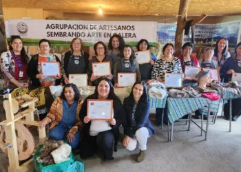 Artesanas de Cerro Galera se capacitan y adquirieren equipamiento para potenciar su trabajo en lana