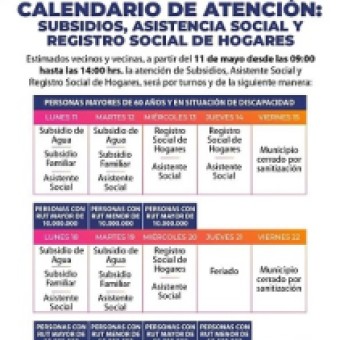 tehuelche noticias: Registro social de hogares, asistencia social y subsidios de la municipalidad de Coyhaique retomar&aacute;n la atenci&oacute;n presencial desde el lunes 11 de mayo
