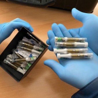 tehuelche noticias: PDI y Fiscal&iacute;a detuvieron a imputado por tr&aacute;fico de cannabis l&iacute;quida que ingres&oacute; por encomienda