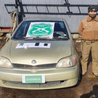 tehuelche noticias: Carabineros del O.S.7 en conjunto con la Fiscal&iacute;a detuvo a dos infractores a la Ley de Drogas, incaut&oacute; autom&oacute;vil y decomis&oacute; 300 dosis de clorhidrato de coca&iacute;na