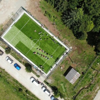 tehuelche noticias: Comunidad inaugur&oacute; la primera multicancha sint&eacute;tica de Lago Verde