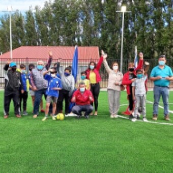 tehuelche noticias: Municipalidad de Chile Chico y Subdere inauguran cancha de poblaci&oacute;n &ldquo;Calafate&rdquo;