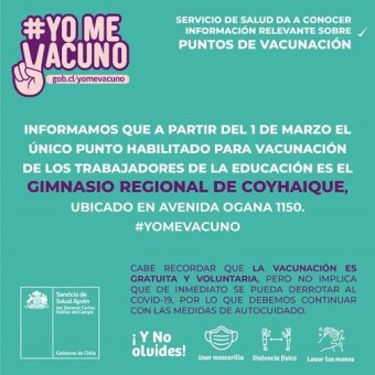 tehuelche noticias: Servicio de Salud da a conocer informaci&oacute;n relevante sobre puntos de vacunaci&oacute;n